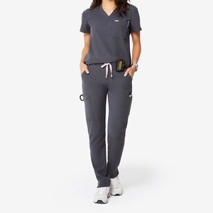 FIGS Yola Charcoal Tall Skinny Scrub Pant